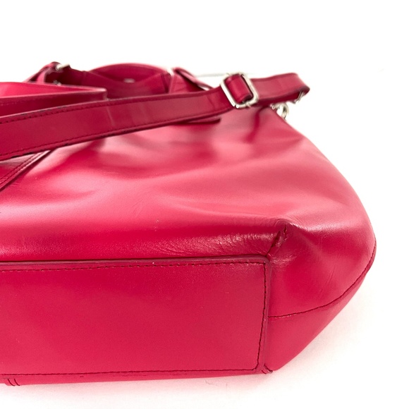 ***  Hot Pink Vegan Leather Shoulder Tote Bag Like New *** - Picture 7 of 8